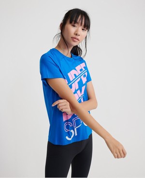 Superdry Sport Breaker Női Pólók Kék | XLWCF3672